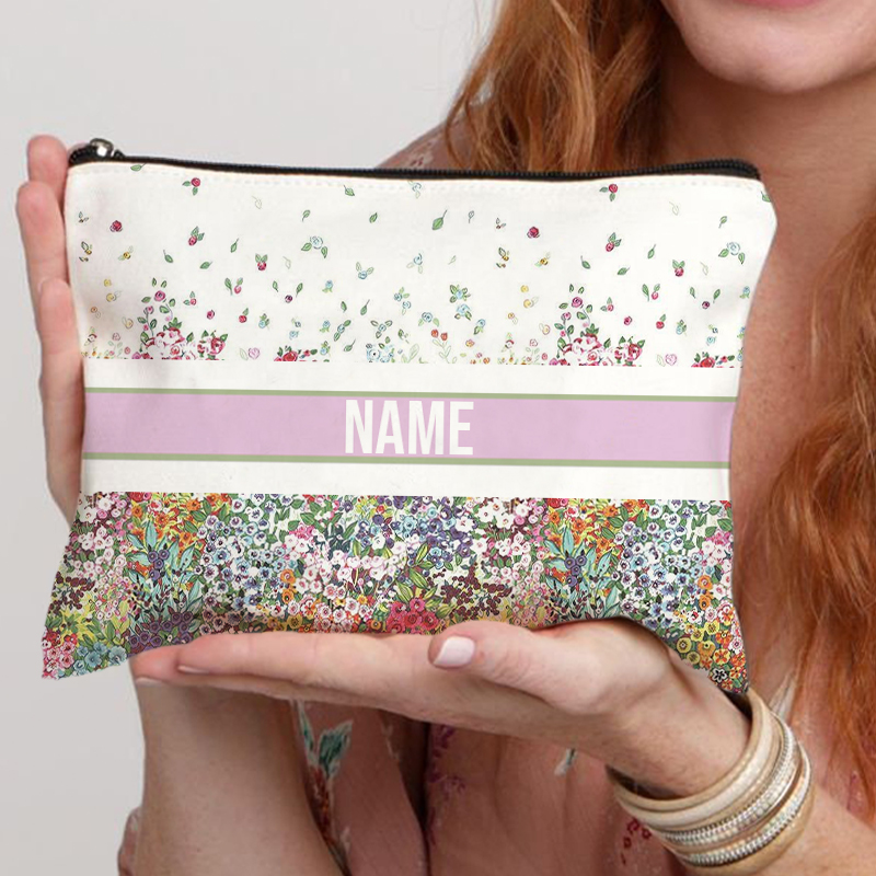 Luxury Bags Consignment - Custom Name Cosmetic Bag Trendy Women