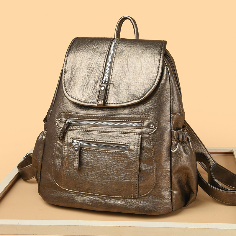Key Holder Leather Pouch - Fashionable Large Capacity Anti-Theft Shoulder Bag