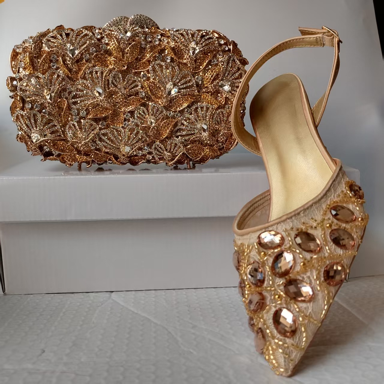 Champagne Gold Sunflower Marqu - Luxury Bags For Women review and price