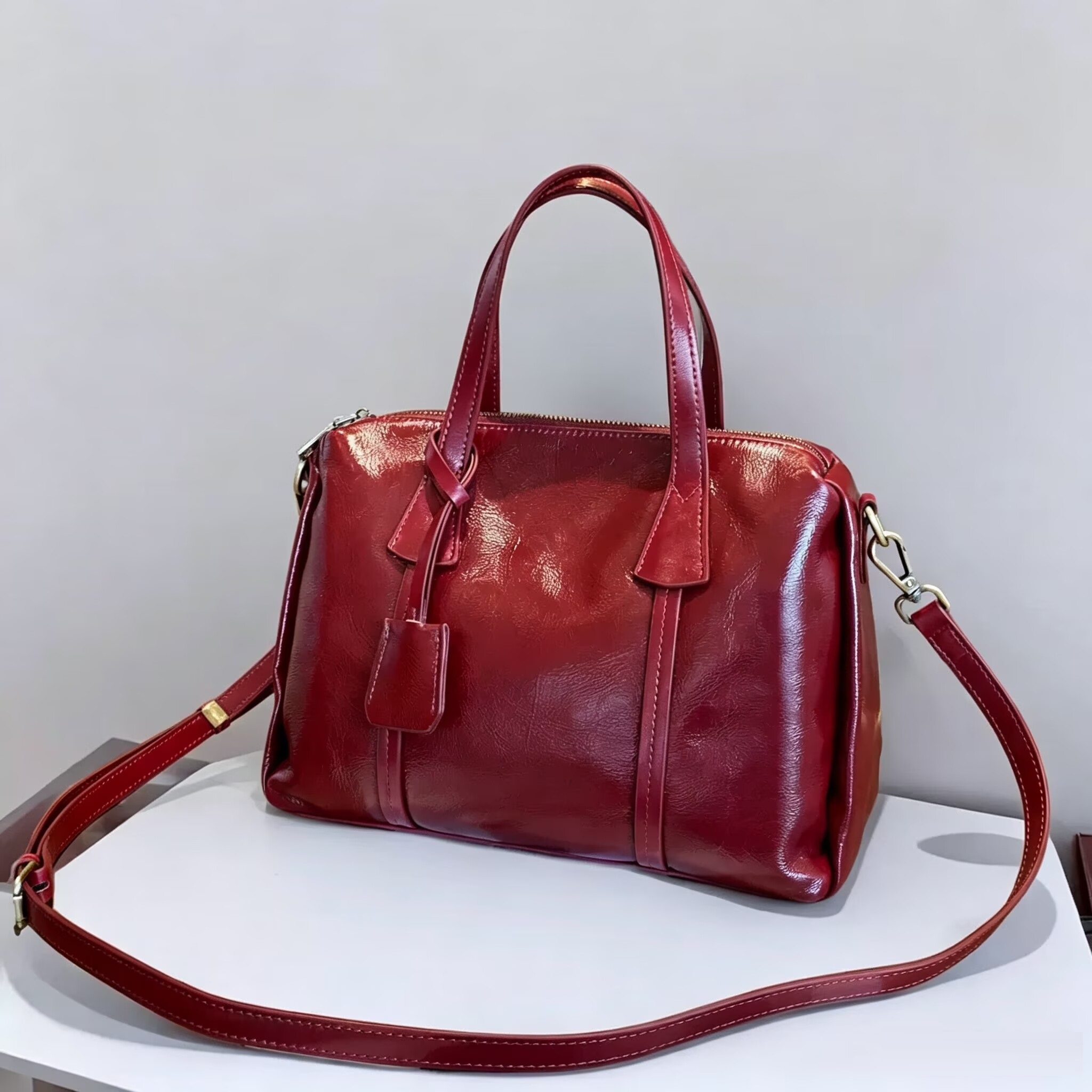 Vintage Real Leather Handbag F - Luxury Bags Girls review and price