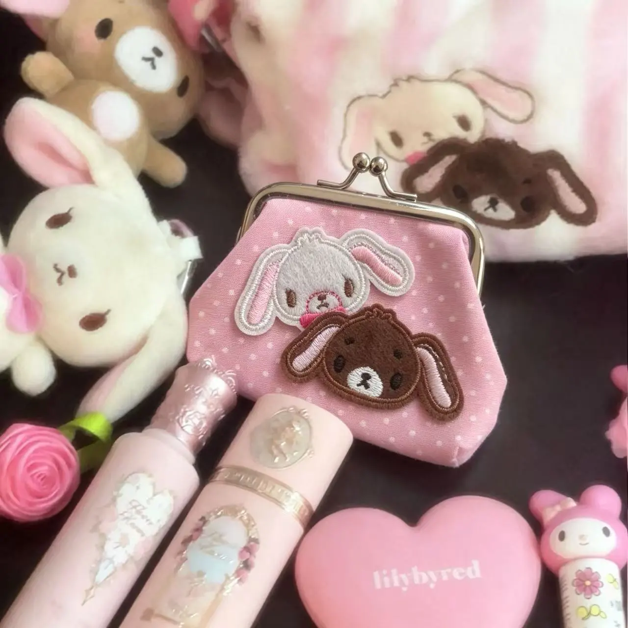 Sanrio Sugar Bunnies Mini Coin - Key Holder Leather Pouch review and price