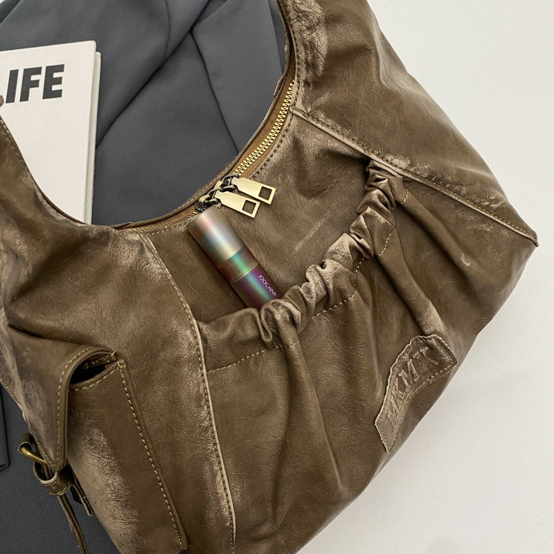 Distressed Vintage Shoulder Ba - Luxury Bags Consignment review and price