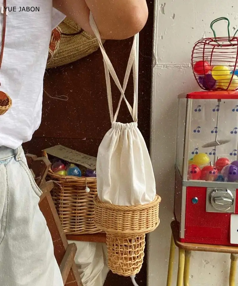 Ice Cream Design Woven Bag Swe - Luxury Bags Cute review and price