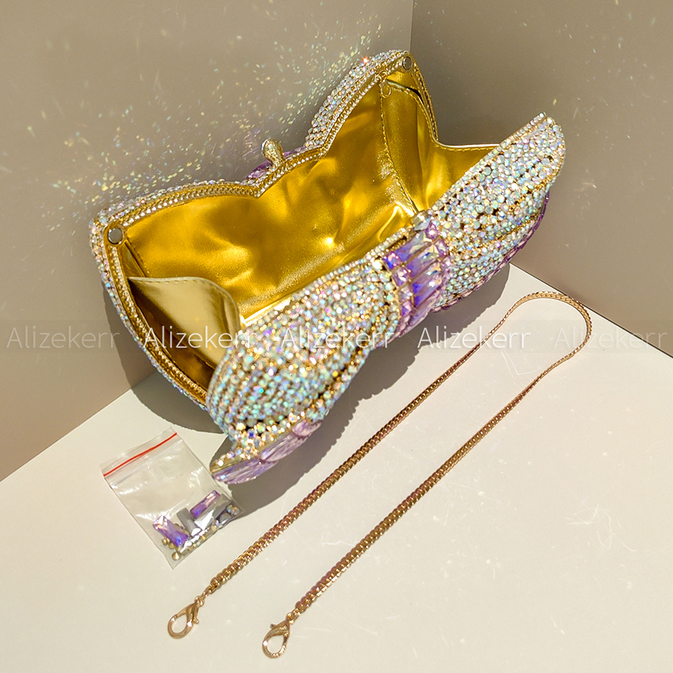 Alizekerr Bow Crystal Evening  - Luxury Bags Consignment review and price