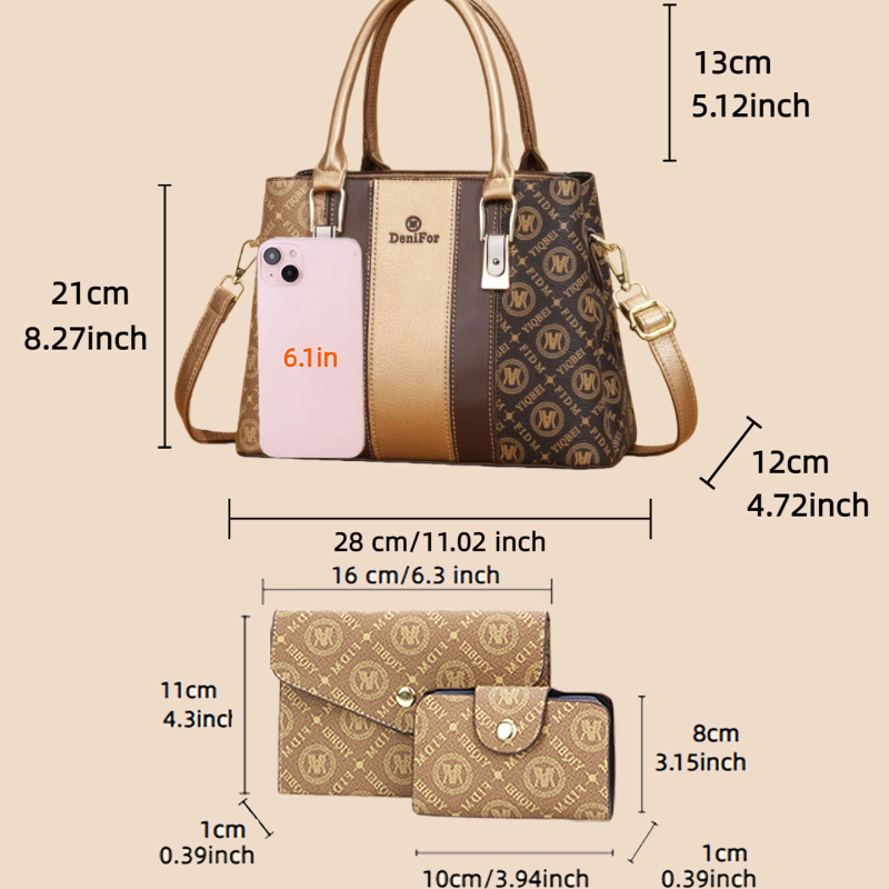 3-piece set of women's handbag - Luxury Bags For Women review and price