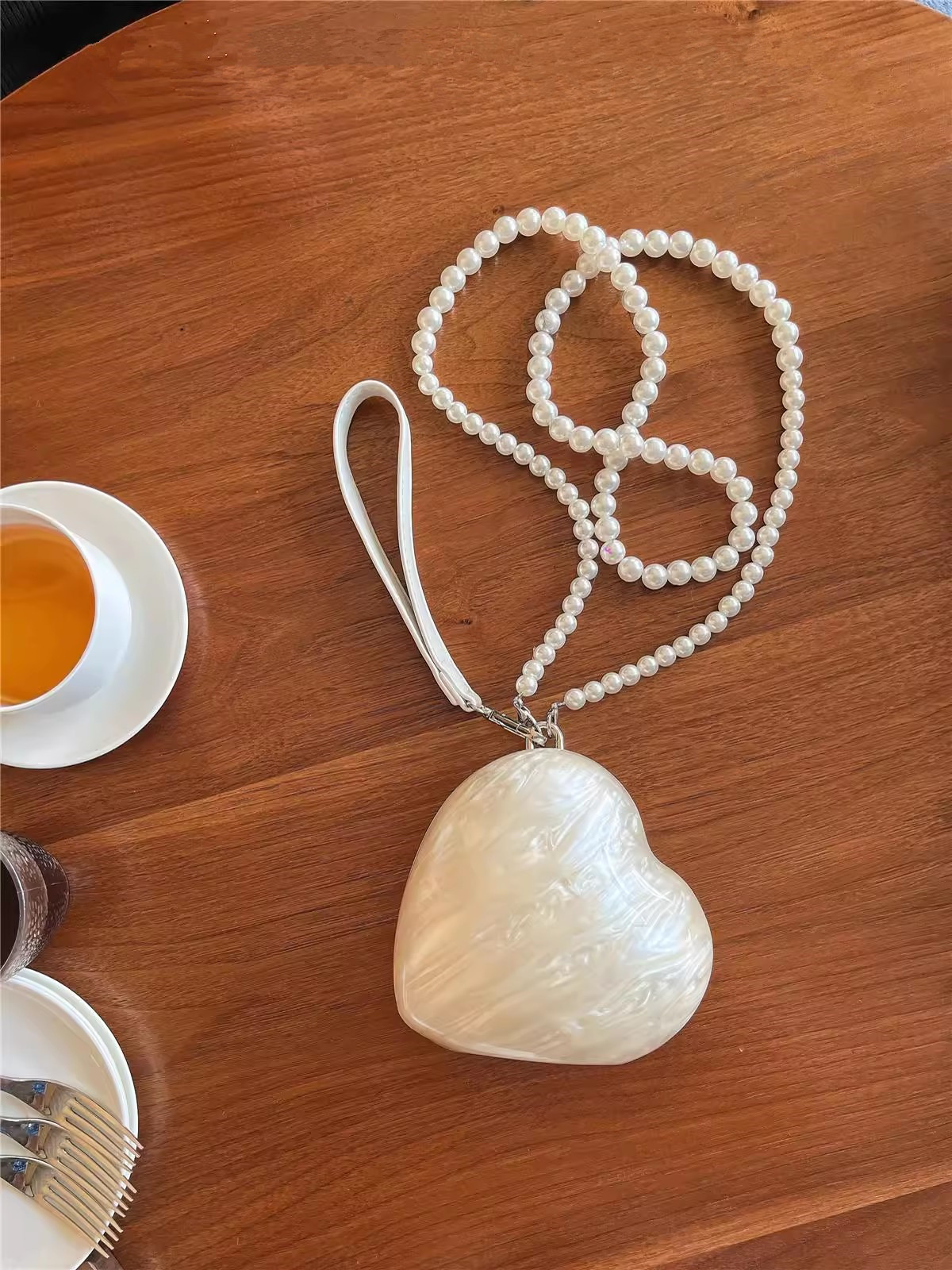 Fashion Acrylic Hearts Evening - Luxury Bags Girls review and price