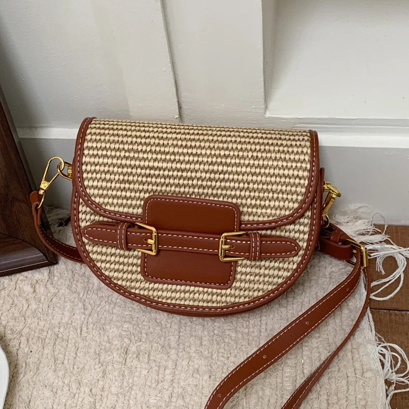 England Style Mini Straw Saddl - Luxury Bags For Women review and price