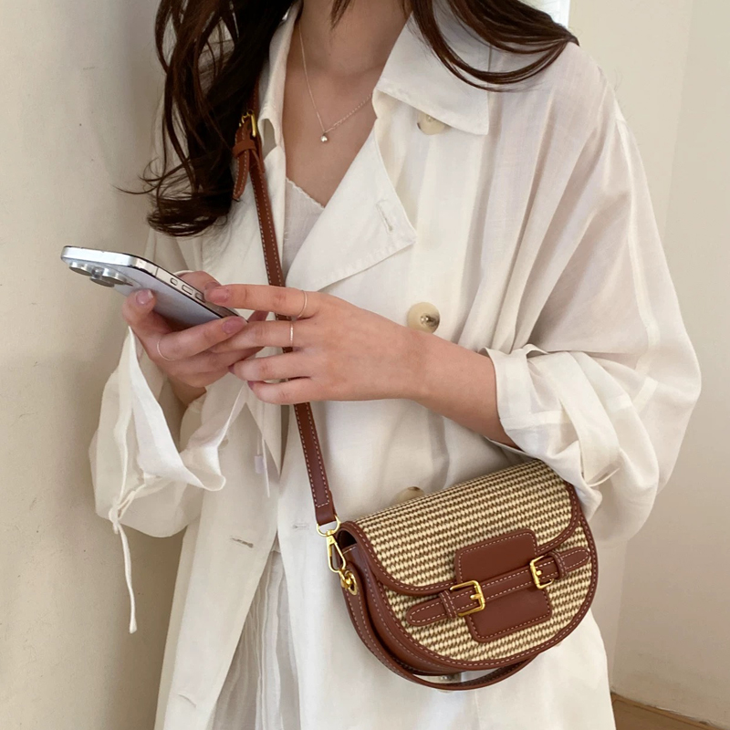 England Style Mini Straw Saddl - Luxury Bags For Women review and price