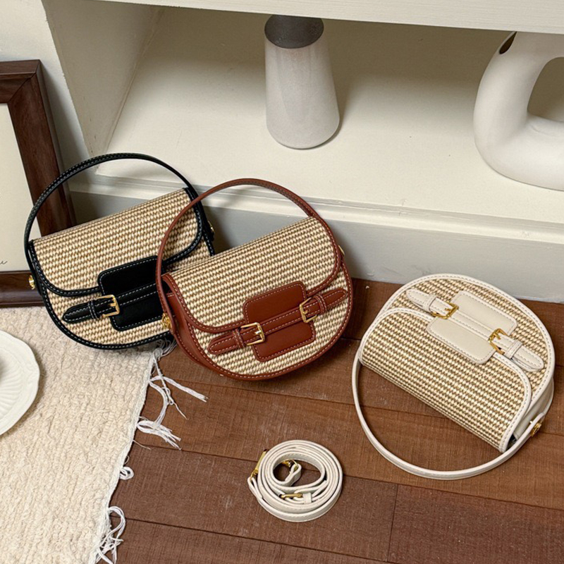 England Style Mini Straw Saddl - Luxury Bags For Women review and price
