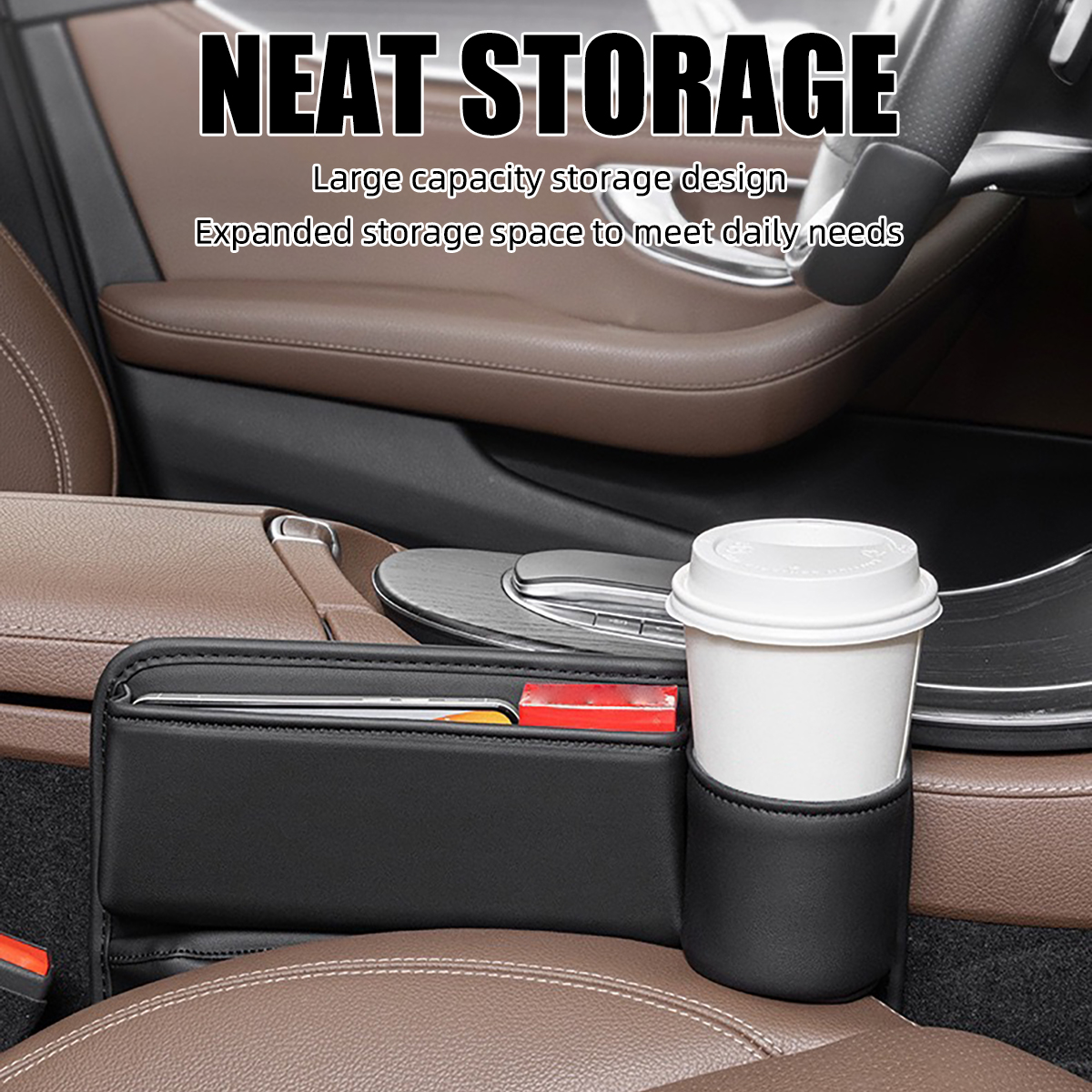 Universal Car Seat Gap Organiz - Key Holder Leather Pouch review and price