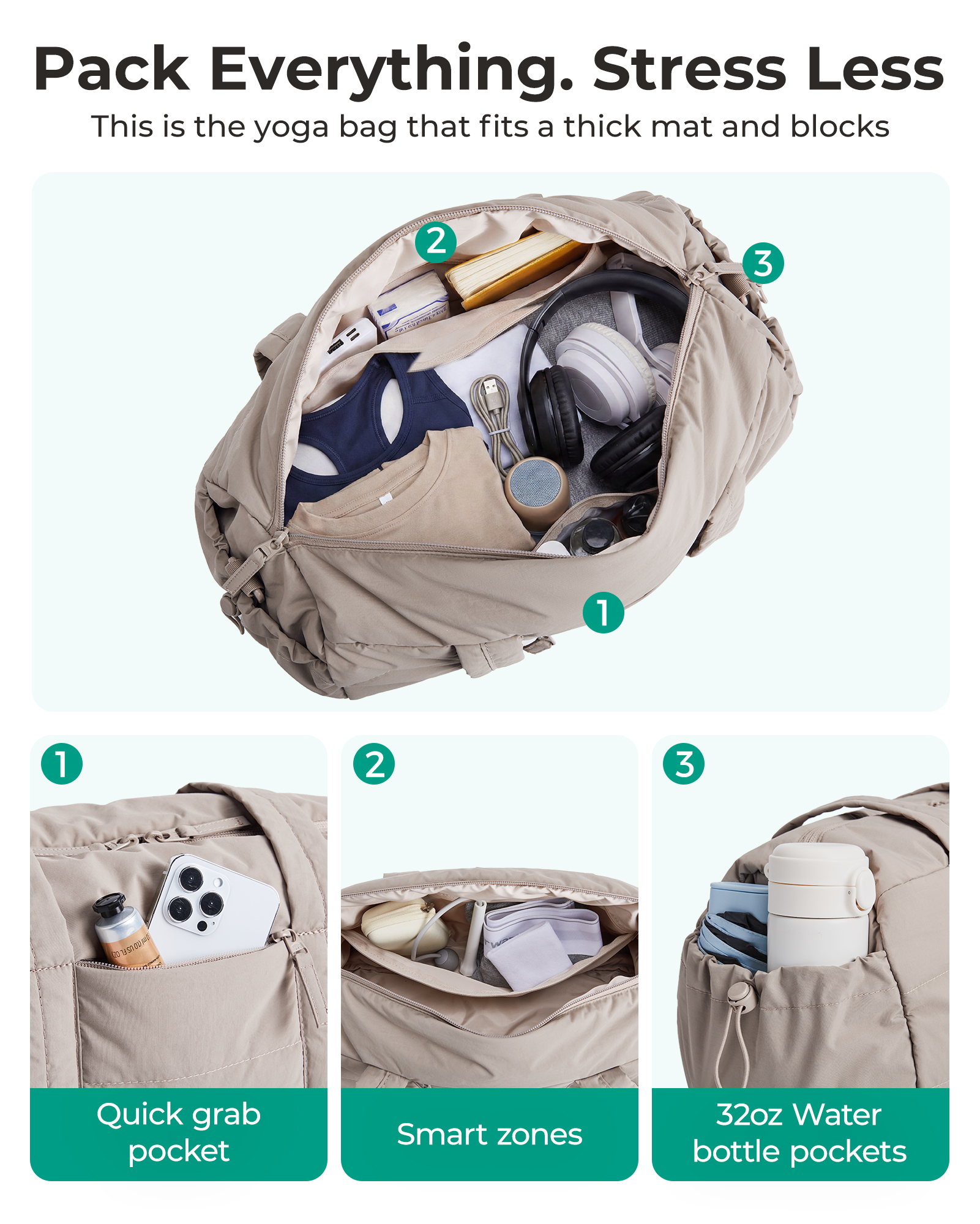 BAGSMART Gym Bag for Women Min - Luxury Yoga Bags review and price