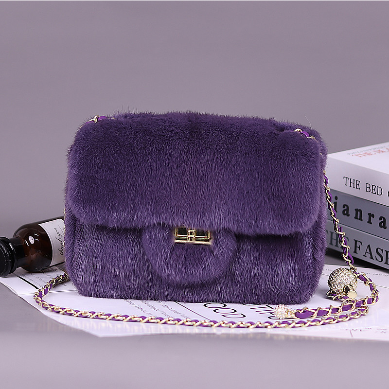 Pure Mink Hair Fashion Women's - Luxury Bags Cute review and price